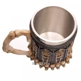 Европейская и американская лучшая 3D -чашка для 3D -черепа с двойной слой кружки из нержавеющей стали ужасный череп кофей кофе чашка вода вода чашка