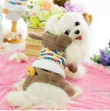 Эбби -домашняя одежда Mengxiong с четырьмя легкими осенними и зимними платьями Утолщенные плюшевые виппии би, собака, кошачья одежда