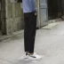 Quần đen nam Hàn Quốc phiên bản quần âu nam xu hướng quần ống rộng bf trai chín quần dài quần Hồng Kông - Quần