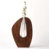 Wal 花 器 组 [工坊] Đen Walnut lọ hoa sáng tạo gỗ hoa đứng nghệ thuật bình thủy tinh lọ hoa tay phật Vase / Bồn hoa & Kệ