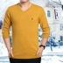 Playboy V-Cổ cashmere áo len nam áo thun áo len áo len 2017 mùa xuân và mùa thu của nam giới màu rắn đáy áo sơ mi Áo len Cashmere