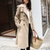 TAKIYA custom 2018 mới Paris đường phố khí chất thanh lịch dài nhẹ áo khoác kaki gió nữ Trench Coat