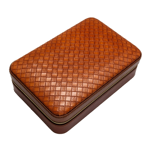 LUBINSKI Увлажняющий портсигар, банка для хранения, ножницы, зажигалка, комплект, из натуральной кожи