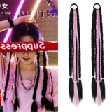 Парик, розовые боксерские дреды с косичкой для плетения волос, делается под заказ