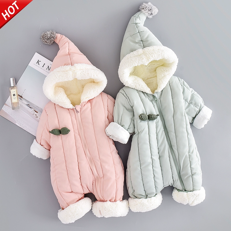 Baby down cotton jumpsuit dày mùa đông phù hợp với nam và nữ - Áo liền quần