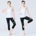 Quần yoga nữ in ấn lưới nhanh chóng làm khô vớ đàn hồi cao quần thể dục cao eo chín quần quần khiêu vũ cắt quần
