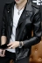 Áo khoác da nam Playboy mùa thu đông mới Áo khoác da PU mỏng Quần áo thủy triều Hàn Quốc đẹp trai cộng với áo khoác da nhung - Quần áo lông thú