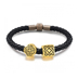 Việt Nam Shajin chuyển hạt vòng tay dây da nam Tìm kiếm vòng tay rồng Phụ nữ Euro Coin mạ vàng DIY Bracelet hạt vòng tay vàng 24k Vòng đeo tay Clasp