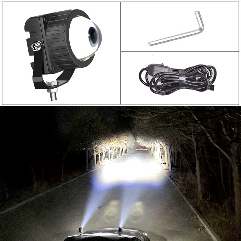 đèn led gầm ô tô Xe LED Spotlight Off -Road Xe laser High -beam Van Cars Mid -NET Light Sửa đổi thanh mặt trước Đèn sương mù Mobilizer Universal đèn gầm ô tô đèn xenon ô tô 