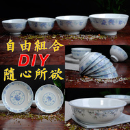 Khỏe mạnh khóa ảnh màu bộ đồ ăn gốm đặt bát gạo món ăn súp bát bát lò vi sóng cho vận chuyển