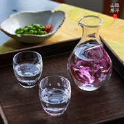 Toyo Sasaki Rượu Sake Nhật Bản Bộ quà tặng đám cưới Edo Cut Snow Moon Flower Cold Wine Glass - Rượu vang