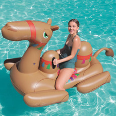 надувной матрас 新款bestway大号加厚骆驼充气坐骑 男女儿童男女成人水上浮床拍照