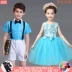 Ngày của trẻ em Trang Phục Trẻ Em Trường Tiểu Học Điệp Khúc Sequins Công Chúa Dresses Hiệu Suất của Trẻ Em Trang Phục Reading Trang Phục