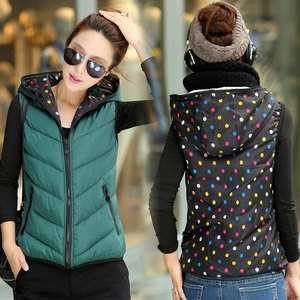 2018 mùa thu và mùa đông mới xuống bông vest của phụ nữ Hàn Quốc phiên bản của mỏng giảm béo tích cực và tiêu cực hai áo jacket vest vai clip