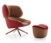 Nghệ thuật đơn giản Bắc Âu hiện đại phong cách tối giản thiết kế nội thất vải giải trí ghế xoay phòng ngủ phòng khách lười biếng sofa Đồ nội thất thiết kế