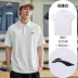 Áo phông nam hàng hiệu Li Ning nguyên chất cotton áo sơ mi trắng nam chính thức ve áo mùa hè 2023 kinh doanh mới nguyên chất cotton thể thao thoáng khí polo Áo thun nam Áo phông ngắn