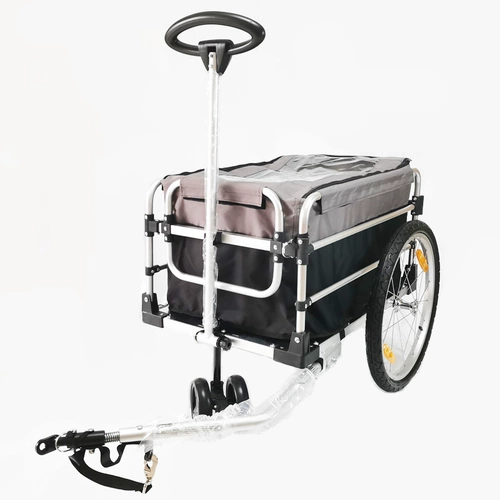 Велосипед, прицеп для велоспорта для путешествий, металлическая багажная тележка