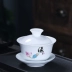 Bộ đồ gốm sứ trắng Đức Fu Fu bộ phụ tùng gốm sứ bao gồm bát cá nhân bộ trà Jing Jing bát trà chuẩn bị - Trà sứ bình giữ nhiệt pha trà Trà sứ