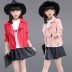 Xuân mới 2019 phiên bản Hàn Quốc của các cô gái lớn quần áo da xe máy quần áo áo khoác mỏng áo khoác da PU - Áo khoác