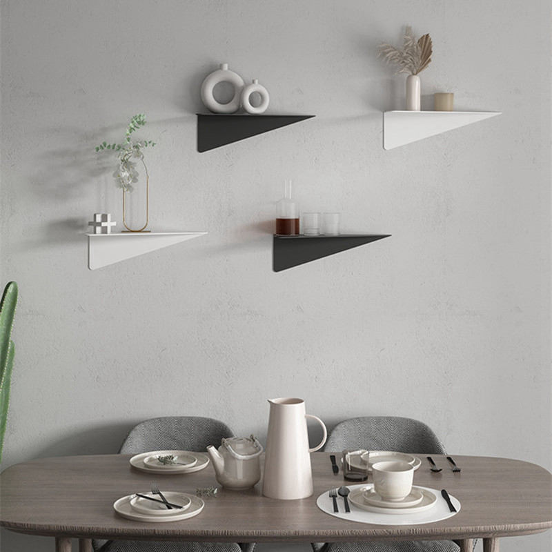 mẫu kệ sắt trang trí phòng khách Tùy chỉnh 
            hiện đại tối giản sắt rèn treo tường giá treo tường Bắc Âu phòng ngủ nhà hàng nền trang trí tường bảng từ không đục lỗ kệ trưng bày treo tường kệ sắt trưng bày