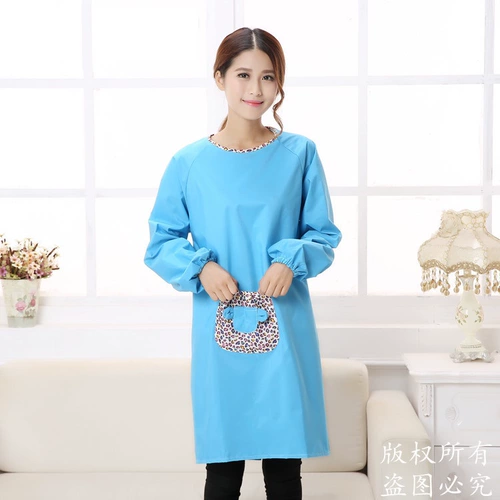 Модный фартук, юбка, домашняя милая кухня, водонепроницаемый комбинезон для взрослых, нагрудник, в корейском стиле, длинный рукав