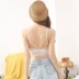 Đồ lót bralette cổ tích ca cao mới ba thế hệ dây treo điều chỉnh được đẹp trở lại sexy ống ren đầu áo vest phụ nữ - Ống