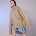 18 mùa thu thích hợp mô hình thiết kế phóng đại dài tay phong cách dòng sáng tương phản màu handmade hai mặt áo khoác áo khoác