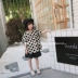2018 mùa hè mới cô gái Hàn Quốc phiên bản của lỏng ngắn tay bông và vải lanh dot áo sơ mi búp bê thủy triều