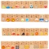 100 cái của double-khu vực gỗ nhận dạng kỹ thuật số ký tự Trung Quốc không thể hoàn thành Domino xương hàng trẻ em của đồ chơi giáo dục 1-3-6 tuổi