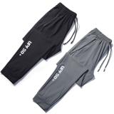 Шелковые охлаждающие быстросохнущие дышащие шелковистые спортивные уличные штаны, 2 предмета, защита от солнца, для бега