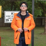 Зимний хлопковый износостойкий вкладыш, удерживающая тепло куртка, увеличенная толщина