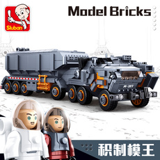 Строительный набор 小鲁班流浪者地球厢式运载车积木兼容乐高积木儿童积木益智积木玩