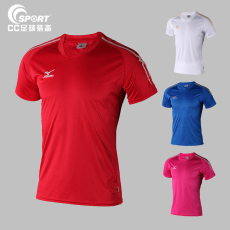 Спортивная футболка mizuno美津浓男子足球服v领半短袖t恤球衣组队光版印制组队服上衣