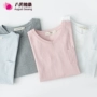 Mùa xuân và mùa hè bông vài ngắn tay T-Shirt v-cổ lỏng đồ ngủ nam giới và phụ nữ dịch vụ nhà đơn giản màu rắn cơ sở coat đồ bộ thể thao