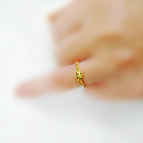 Золотой браслет с одной бусиной ручной работы, кольцо, ювелирное украшение