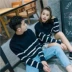 Mùa thu và mùa đông áo thun áo len cao cổ áo Hàn Quốc thanh niên giản dị những người yêu thích mới dài tay sinh viên nam giới và phụ nữ áo len