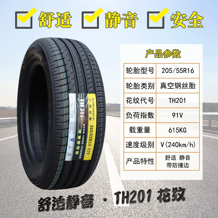 lop oto Lốp xe tam giác 205/55R16 91H thích hợp cho Shuaike Lifan 720 Tengyi C50 Chery A3 20555r16 mâm lốp ô tô va vo xe oto Lốp ô tô