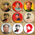 Chủ tịch huy hiệu Mao huy hiệu Mao Zedong huy hiệu tin trâm mặc định đường kính 4,5 cm có thể được tùy chỉnh cài áo vest Trâm cài