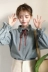 Mùa thu phụ nữ 2018 mới của Hàn Quốc bow tie trumpet tay áo nhỏ tươi áo sọc dài tay áo đáy áo áo sơ mi trắng nữ đẹp Áo sơ mi dài tay