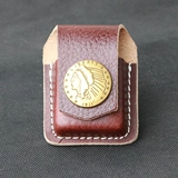 Зажигалка, кожаный универсальный защитный чехол, из натуральной кожи