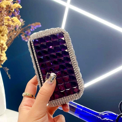 Портативный длинный портсигар, зажигалка с usb-зарядкой, инкрустировано бриллиантами