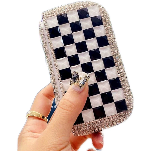 Портативный длинный портсигар, зажигалка с usb-зарядкой, инкрустировано бриллиантами