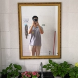 Европейская в стиле граница в ванной комнате зеркало без удара пасты на стене -стена -стена -туалетная заправка для ванной комнаты