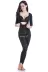 Nữ bảy điểm tay áo chia phù hợp với cơ thể phù hợp với corset cao eo hình quần quần cơ thể corset quần áo giảm béo