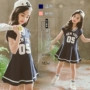 Cô gái mùa hè đi học gió thể thao váy 2019 mới thời trang Hàn Quốc lớn trẻ em váy bóng chày nước ngoài - Váy vay dam thu dong
