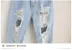 Cô gái jeans mùa xuân và mùa hè trẻ em giản dị của giản dị ridding lỗ jeans quần mùa xuân quần trẻ em Hàn Quốc phiên bản của thủy triều quần áo trẻ sơ sinh Quần jean