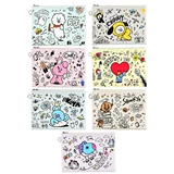 Line friends, мультяшная портативная косметичка, маленькая сумка клатч, кошелек, сумка-органайзер, пенал, Южная Корея
