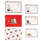 Line friends, мультяшная портативная косметичка, маленькая сумка клатч, кошелек, сумка-органайзер, пенал, Южная Корея