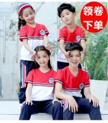 Quần áo mẫu giáo mùa thu và mùa đông ba mảnh phiên bản Hàn Quốc của đồng phục tiểu học và trung học áo thun quần bé trai và bé gái phù hợp với thể thao - Đồng phục trường học / tùy chỉnh thực hiện