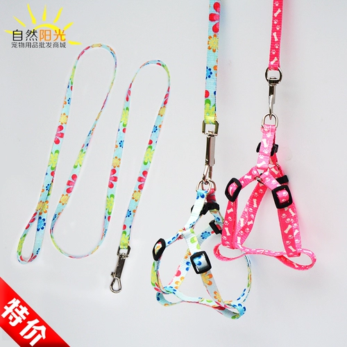 Печать Dog Traction Toving маленькая собачья сундука с собакой с ходьбой собачья веревка Тедди VIP -цепь собак питомцы